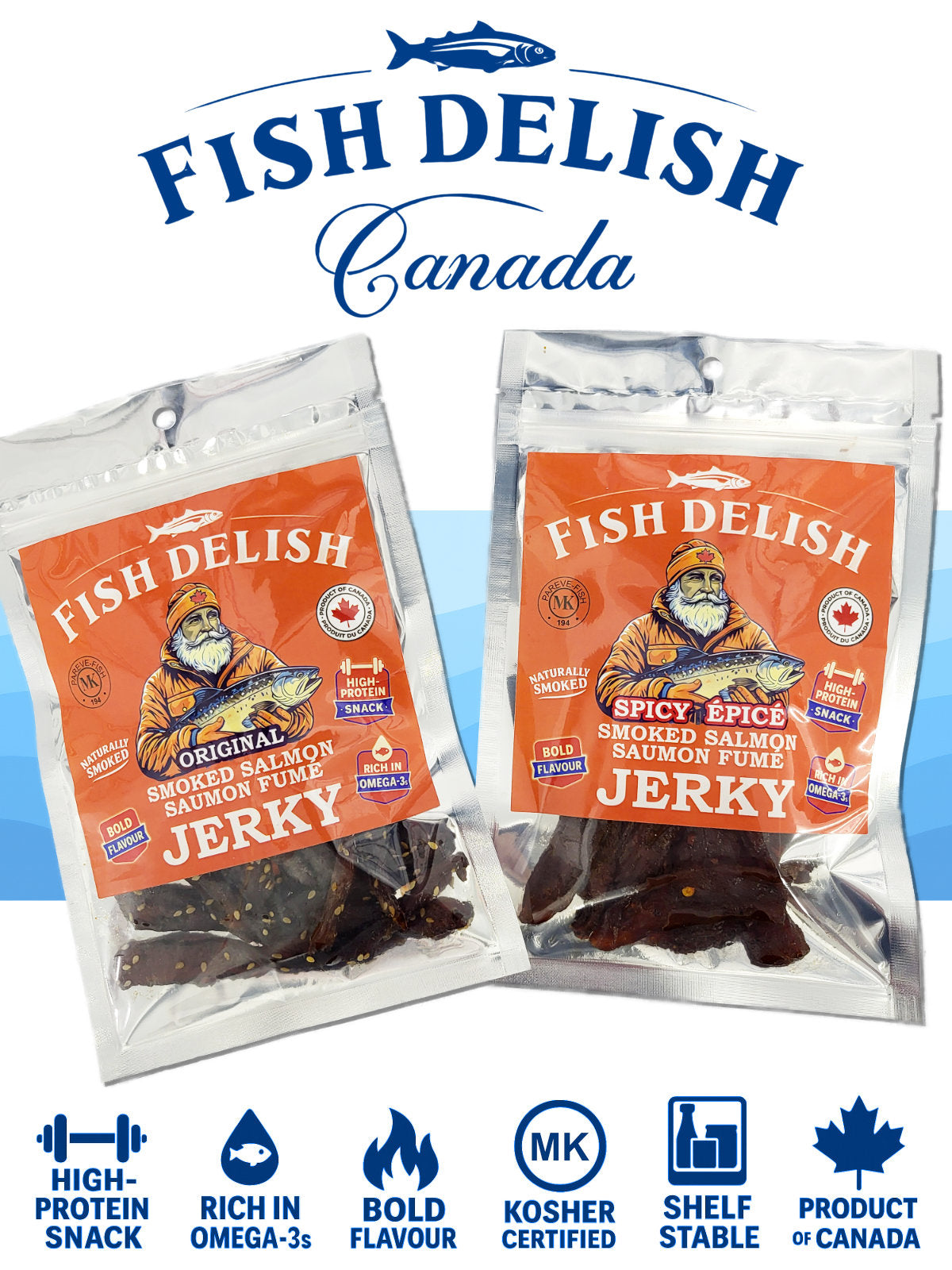 Kosher Smoked Salmon Fish Jerky Canada