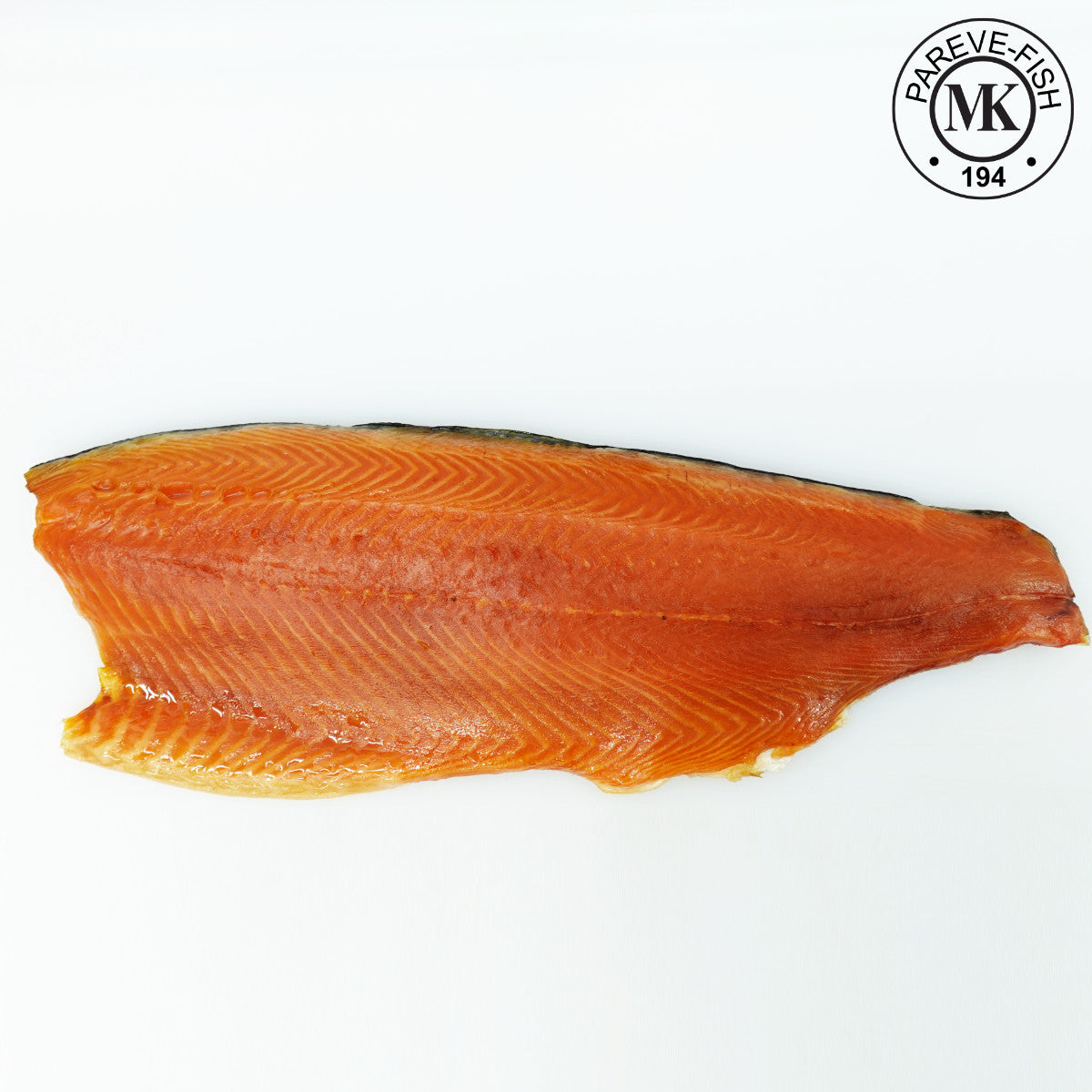 Premium Canadian smoked salmon lox whole side ready for slicing and serving